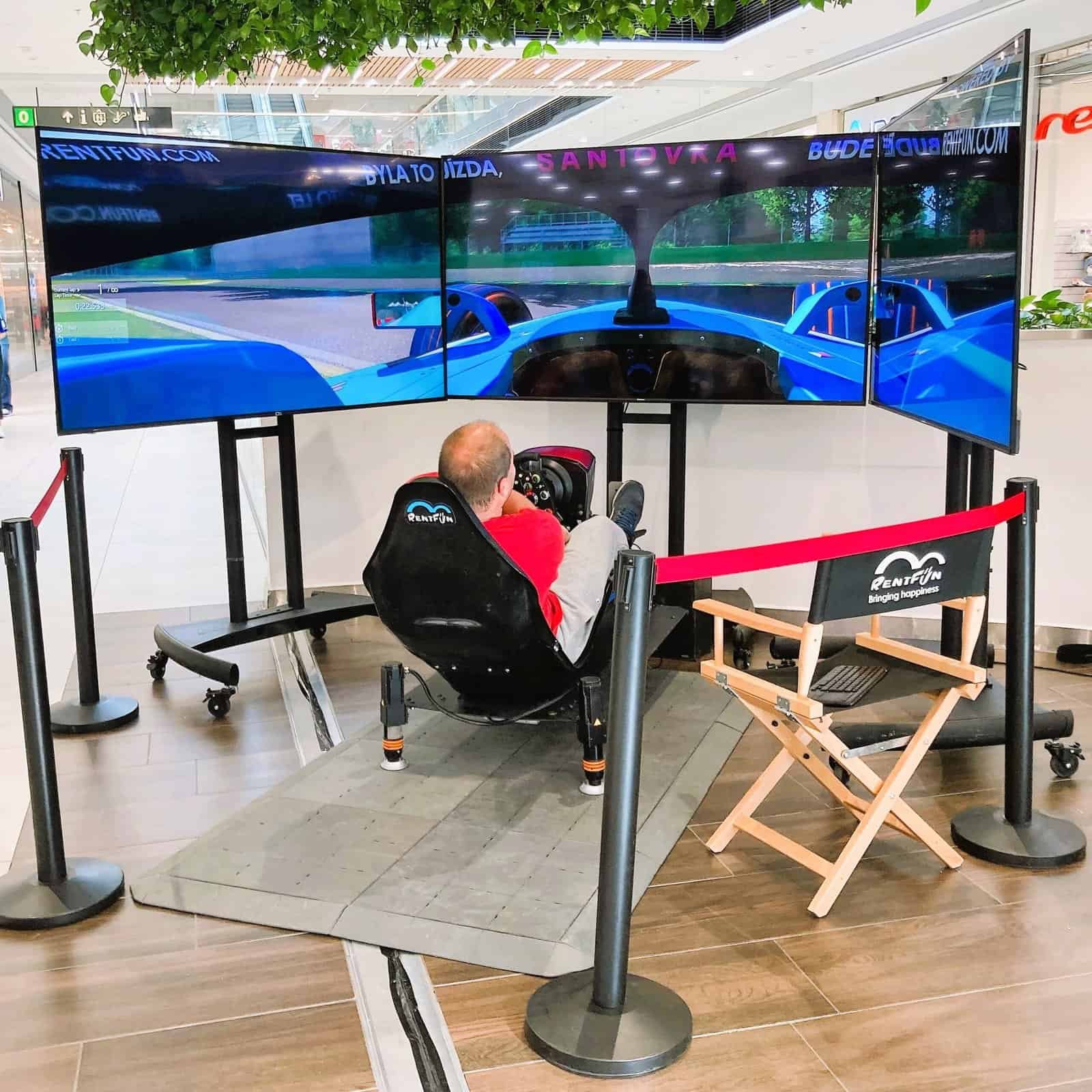 Formula E simulator rental for company events in EU Austria, Germany, UK, Italy