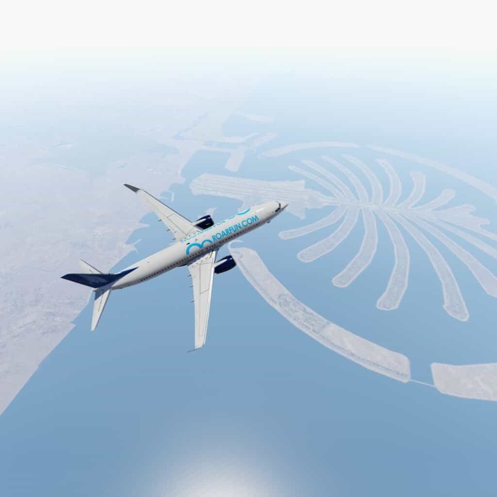 Exhibit an airplane national pride with emotional experiences by RoarFun