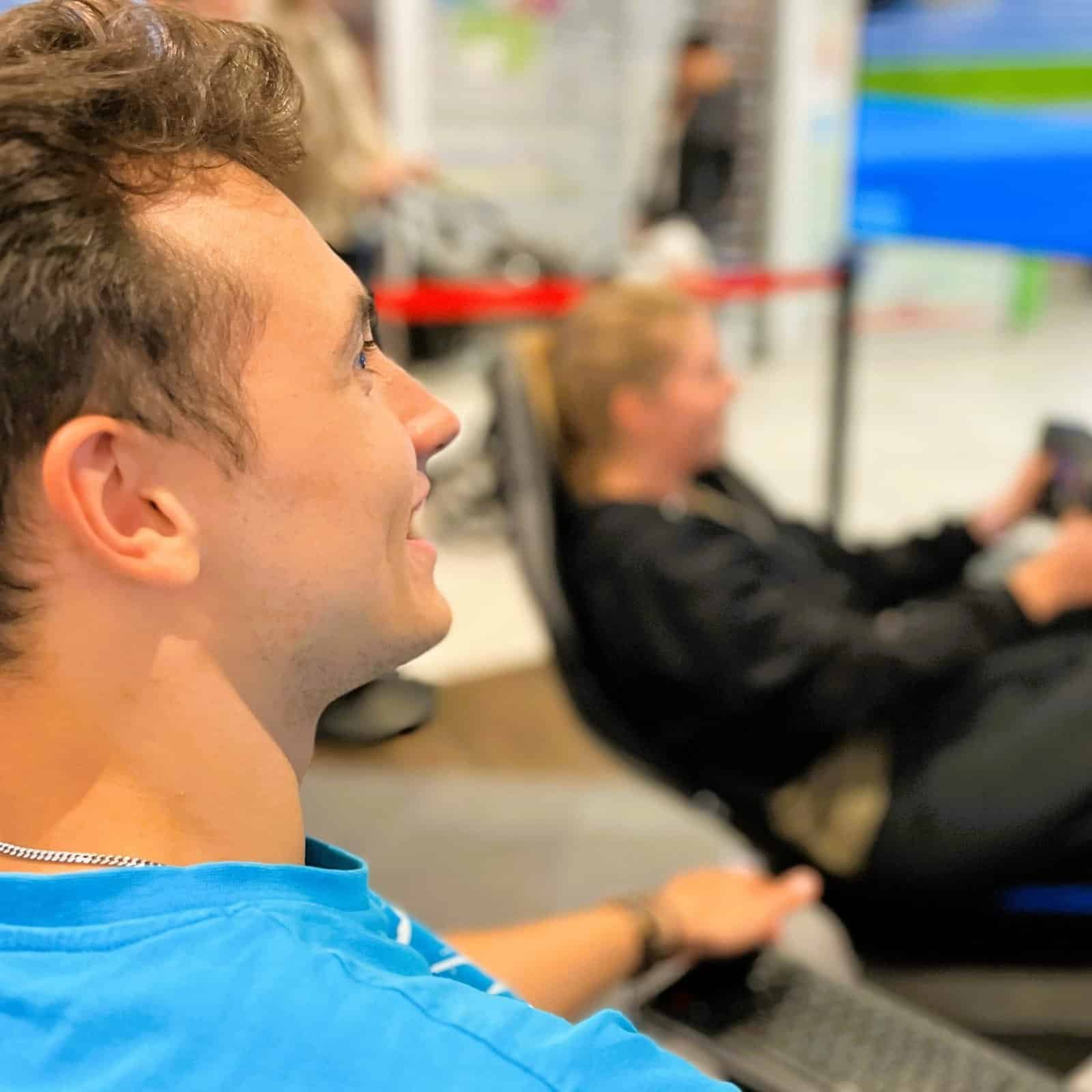 RoarFun Clients Santovka shopping center 10 years immersive racing and flying simulators with happy people.