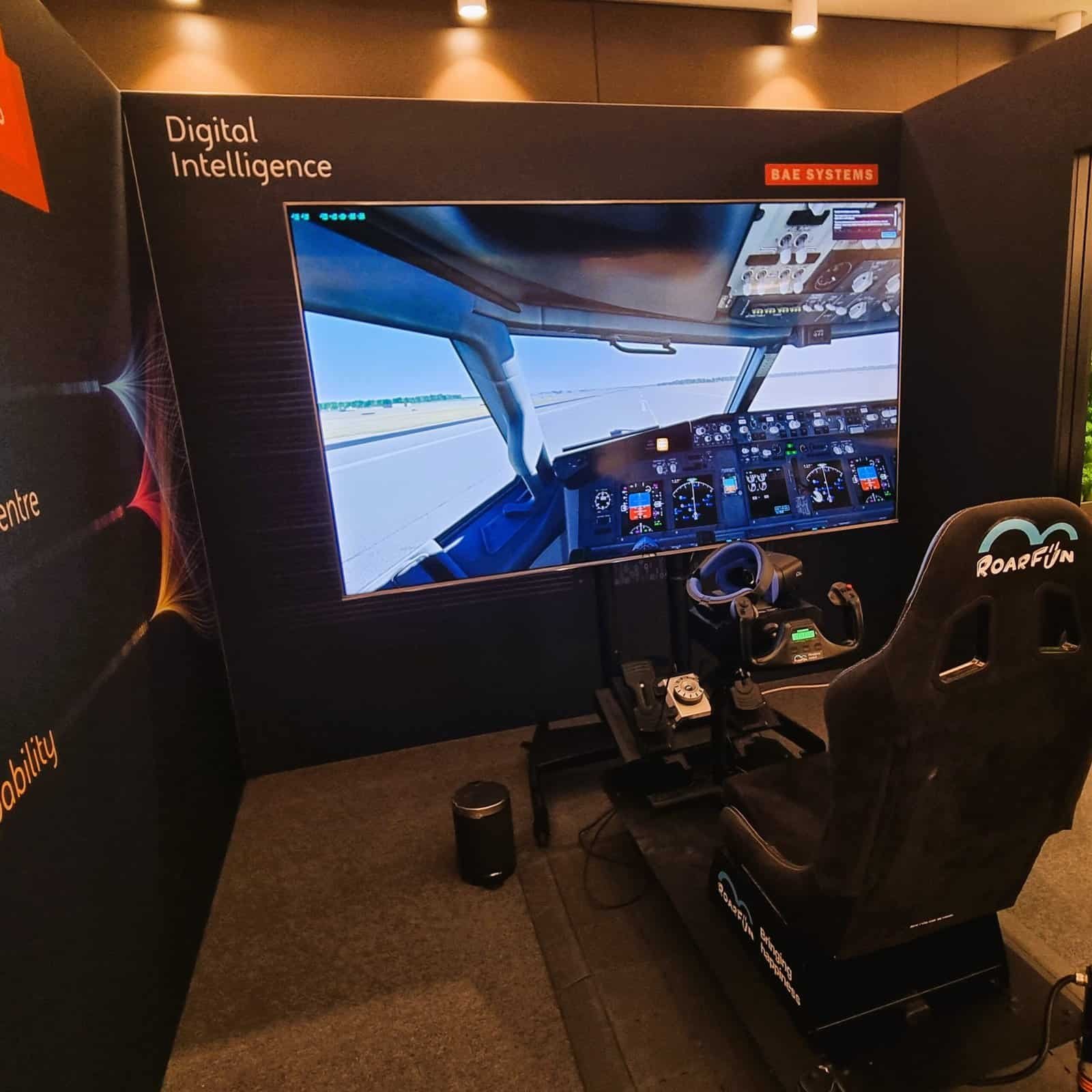 Bae motion flight simulator with banding in Prague.