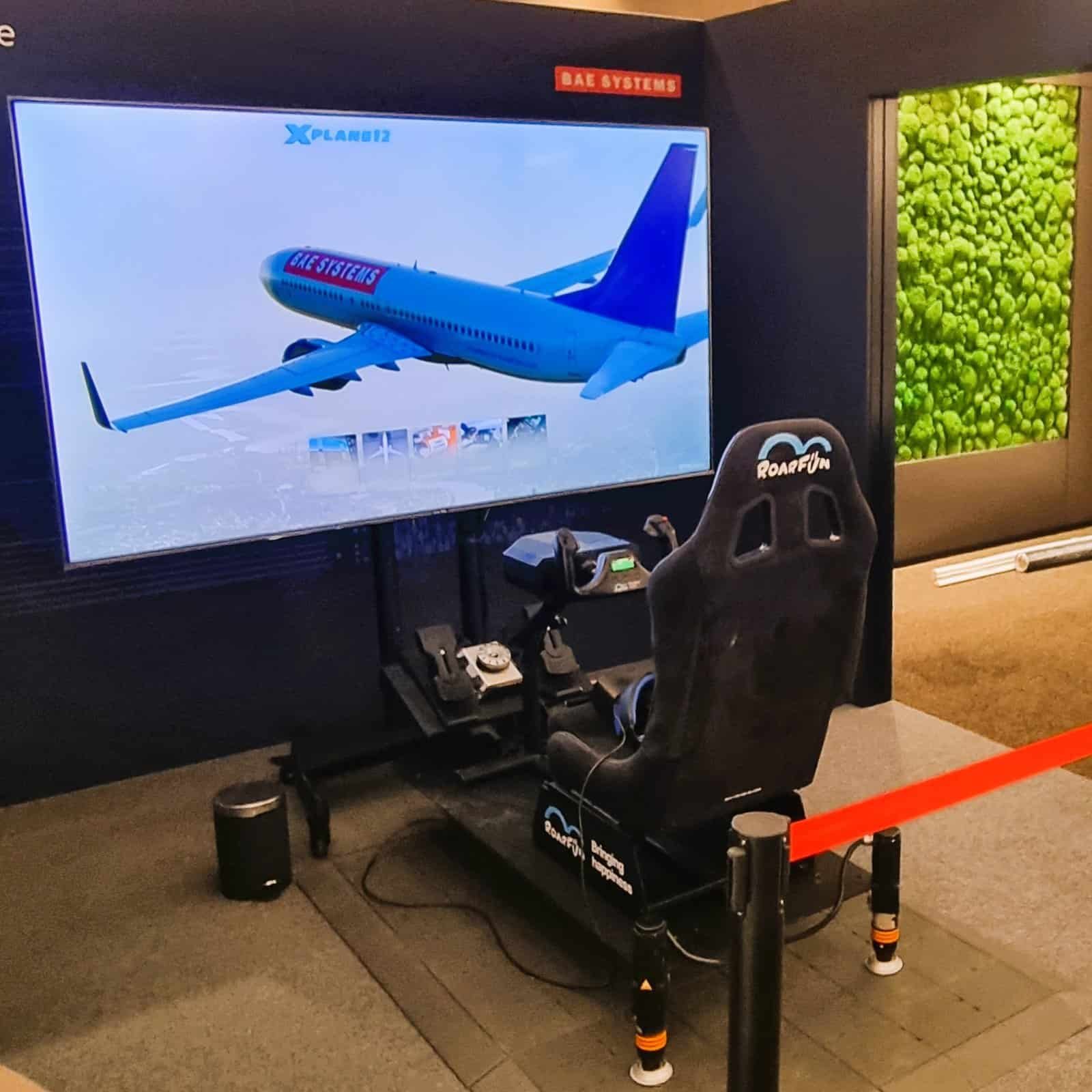 BAE VR motion flight simulator with banding in Prague.
