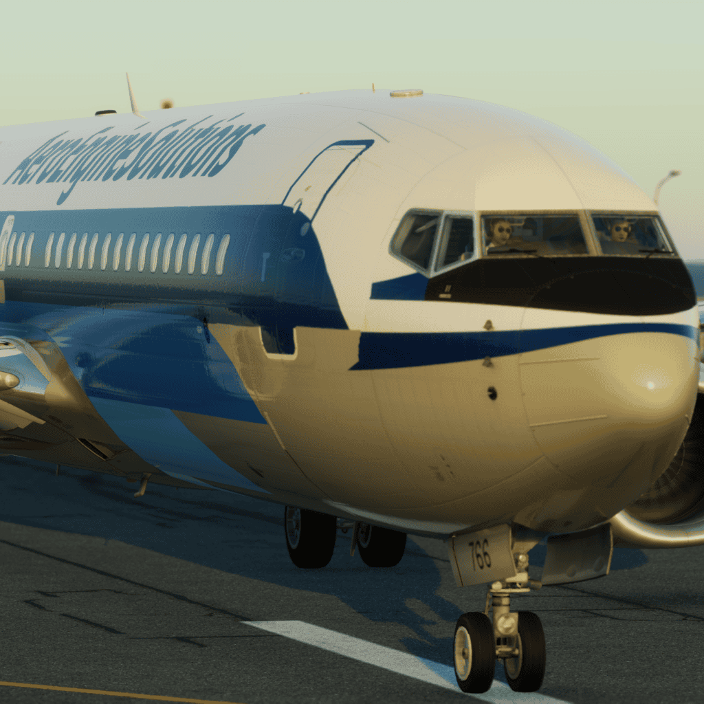 Big logo virtual branding service with a flight simulators to rent in the Las Vegas, USA airport.